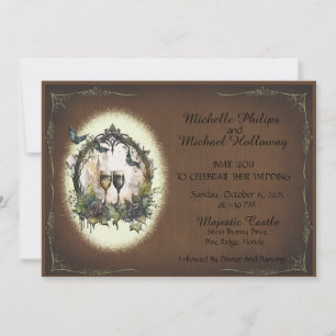 Invitation Mariage gothique Champagne Dreams