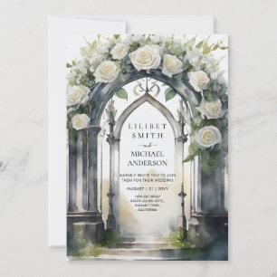 Invitation Mariage gothique des Roses blanches