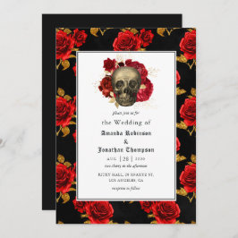 Invitation Mariage gothique floral