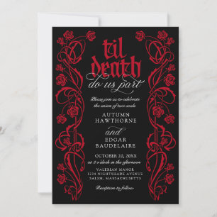 Invitation Mariage gothique jusqu'à la mort