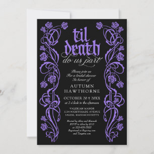 Invitation Mariage gothique jusqu'à la mort