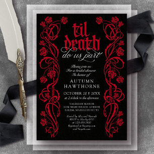 Invitation Mariage gothique jusqu'à la mort