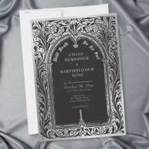 Mariage gothique noir argent médiéval jusqu'à la m