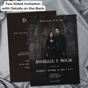 Invitation Mariage gothique romantique sombre et lunatique Ph