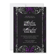 Mariage gothique victorien Éffrayant violet Invita