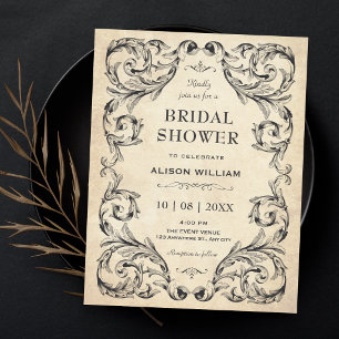 Invitation Mariage gothique vintage