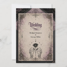 Mariage Gothique Violet Médiéval Rose Crâne Lune