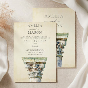Invitation Mariage grec vintage