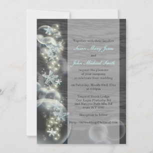 Invitation mariage gris bleu fiançailles