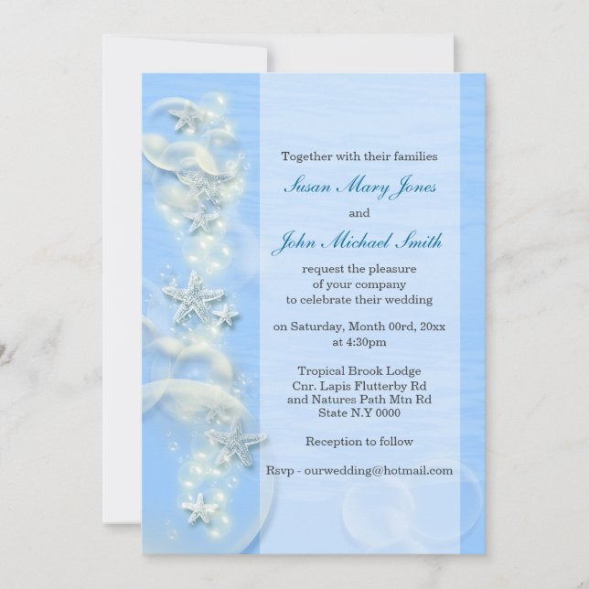 Invitation Mariage gris bleu fiançailles anniversaire (Devant)