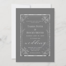 Invitation Mariage Gris Sterling
