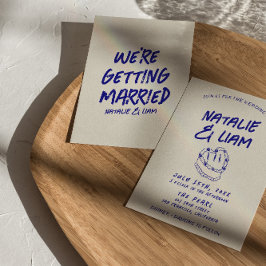 Invitation Mariage Grunge moderne Gâteau Retro Bold