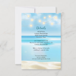 Invitation Mariage Guirlandes de lumières d'Ocean Beach Carto