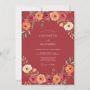 Invitation Mariage Harmonie Floraison Bourgogne