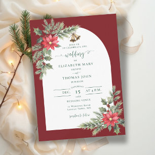 Invitation Mariage hivernal en Bourgogne rustique Noël
