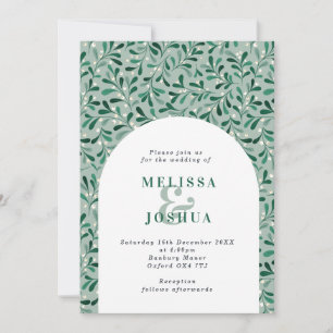Invitation Mariage hivernal moderne Mistletoe Arch