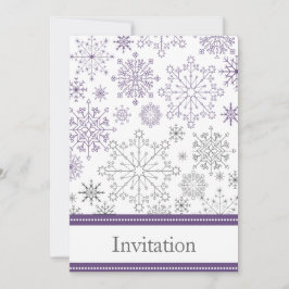 Invitation mariage hivernal violet