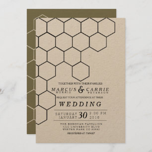 Invitation Mariage Honeypeb moderne