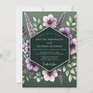 Invitation Mariage Hunter Lavender Bloom