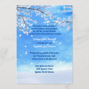 Invitation Mariage Icy Branches Winter Wonderland