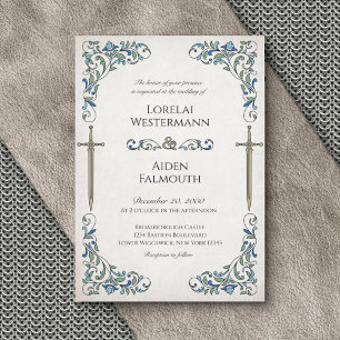 Invitation Mariage Imaginaire Swords Gamer
