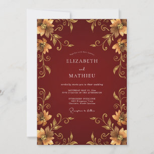 Invitation Mariage impérial d'automne en Bourgogne