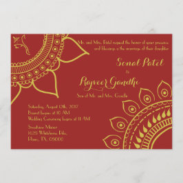 Invitation Mariage indien hindou Ganesh Inviter Garba Mehndi