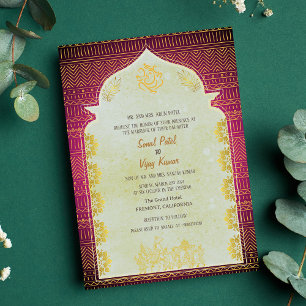 Invitation Mariage indien hindou Ganesha