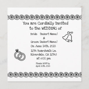 Invitation Mariage informel