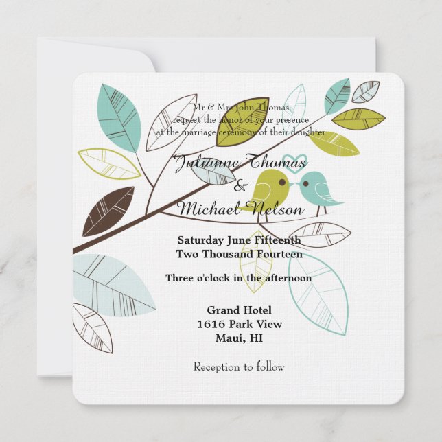 Invitation Mariage Inséparable (Devant)