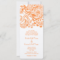 Mariage Inséparable Coral Orange