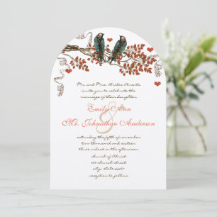 Invitation Mariage Inséparable de la feuille de chute d'ambre