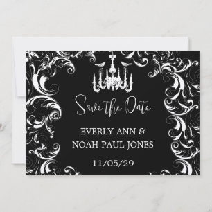 Invitation Mariage Inséparable de lustre noir