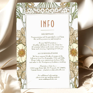 Invitation Mariage Insérer INFO Art Nouveau Vintage par Mucha