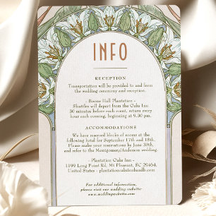 Invitation Mariage Insérer INFO Art Nouveau Vintage par Mucha