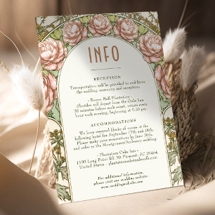 Invitation Mariage Insérer INFO Art Nouveau Vintage par Mucha
