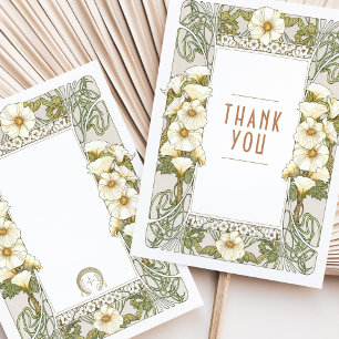 Invitation Mariage Insérer Merci Vintage Art Nouveau Invit