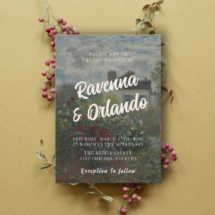 Invitation Mariage inspiré de l'art fin rustique romantique d