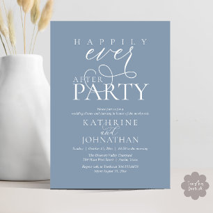 Invitation Mariage Intime Moderne avec une Fête de Félicité É