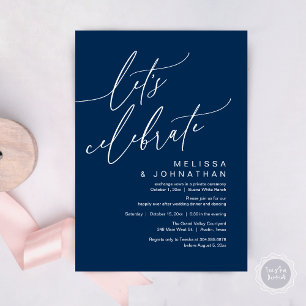 Invitation Mariage Intime Romantique Fête de Célébration