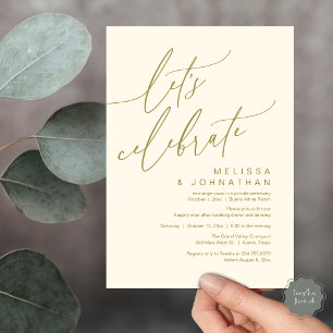 Invitation Mariage Intime Romantique Fête de Célébration
