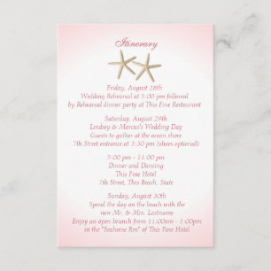 Invitation Mariage Intinerary Fleur d'Hortensia Rose du Litto