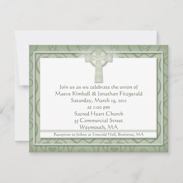 Invitation Mariage irlandais de KRW Celtic Cross (Devant)