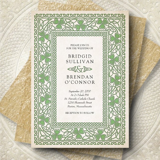 Invitation Mariage irlandais de St. Patrick (Créateur téléchargé)