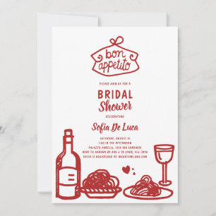 Invitation Mariage italien à fantaisie et gribouillis