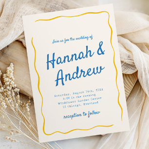 Invitation Mariage Italien Écriture Manuscrite Rayures