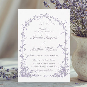 Invitation Mariage Jardin Botanique Romantique Arche de Lavan