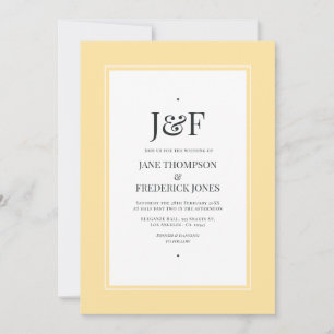 Invitation Mariage Jaune Céleste
