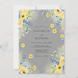Invitation Mariage Jaune Joyeux de Printemps