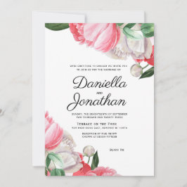 Invitation Mariage juif Elegant Aquarelle Floral Invitatiatia